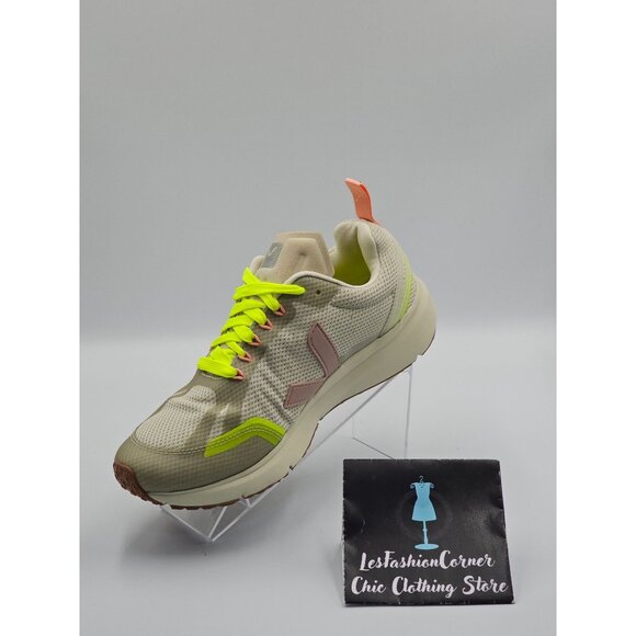 VEJA Women's Natural Babe Jaune Fluo Condor 2 Alveomesh Running Shoes Sz 9 2518 - Picture 14 of 16